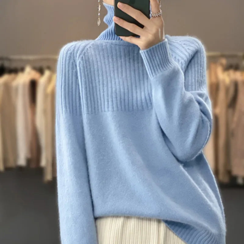 Women's Sweater Turtleneck Trending Sweater Fashion Top