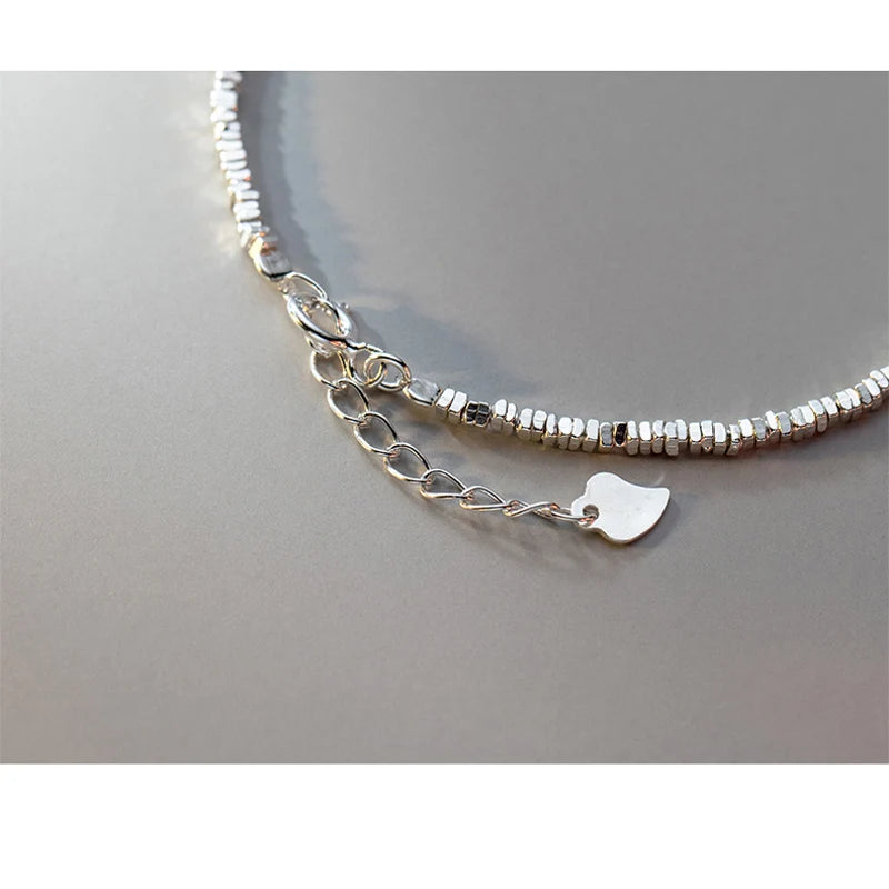 Simple Irregular Bracelets For Women Silver Sterling Jewelry