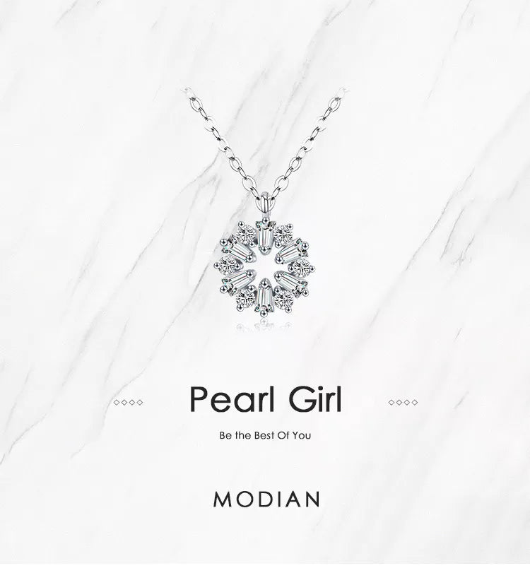 Lucky Snowflake Pendant Necklace for Women Fine Jewelry