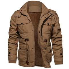 Winter Fleece Jacket Men Casual Thick Coat Outwear