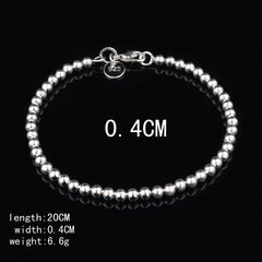 4MM Hollow Bead Chain Bracelet Jewelry
