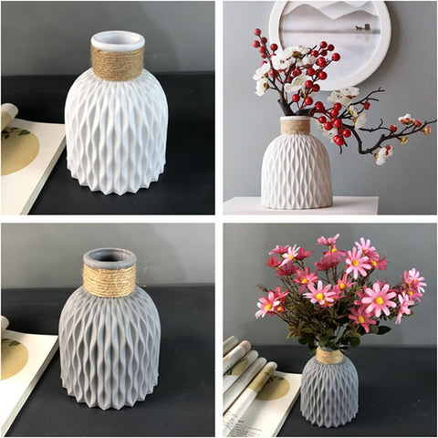 Flower Vase Imitation Ceramic Flower Pot Decoration Home