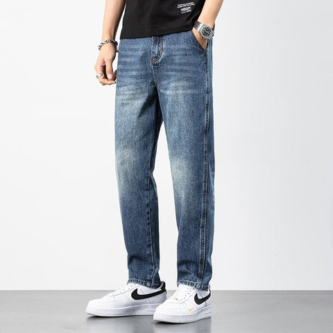 Jeans Men Harem Ankle Length Pants  Classic Retro