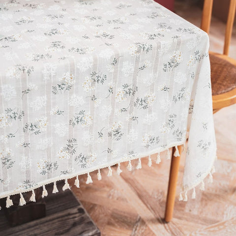Style Cotton Floral Tablecloth Decoration