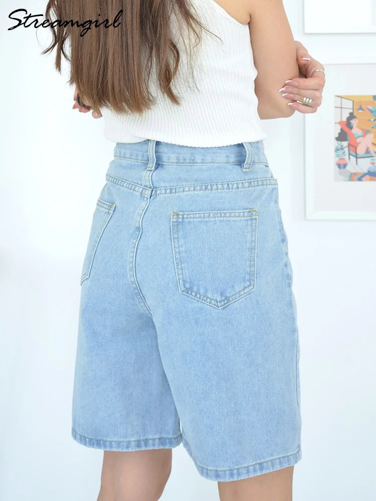 High Waisted Jeans Shorts Vintage Shorts Denim