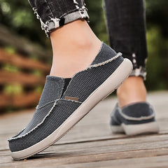 Denim Canvas Men Breathable Casual Shoes Outdoor Non-Slip Sneakers