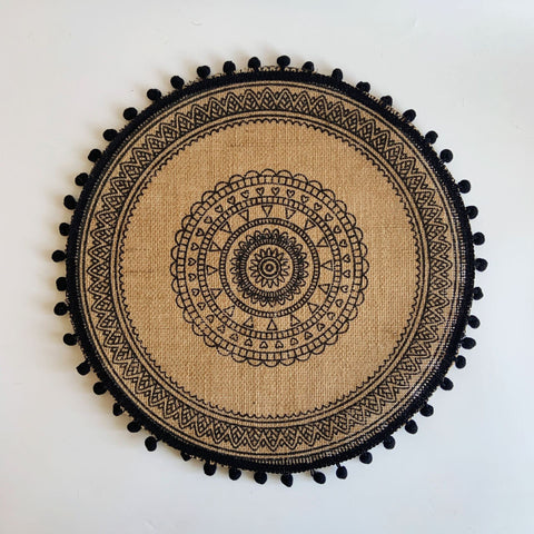Boho Round Placemat Tassel Place Mat for Table Decors