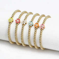 Sweet Flower Stretchable Elastic Bracelet Boho Bracelet