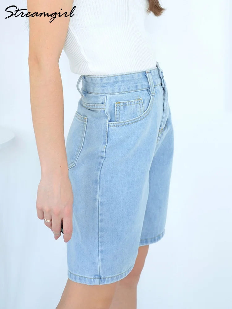 High Waisted Jeans Shorts Vintage Shorts Denim