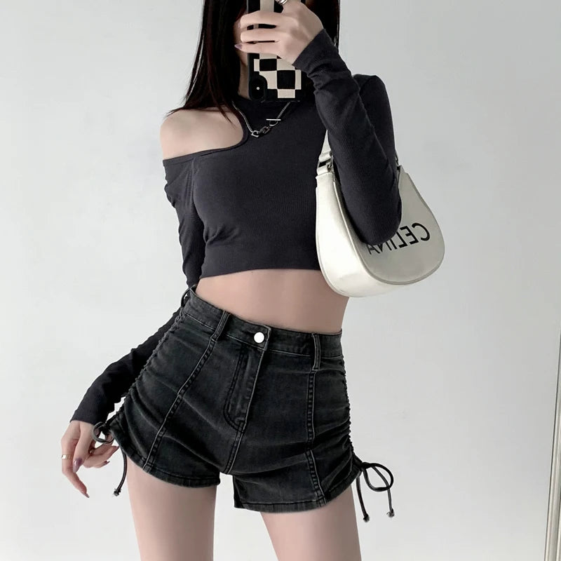 Women's Shorts Jeans Summer Trend Casual Denim High Waists