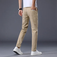 Men's Classic Solid Color Summer Thin Casual Pants Business Fashion