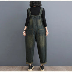 Retro Streetwear Jeans Ladies Jumpsuits and Rompers Vintage