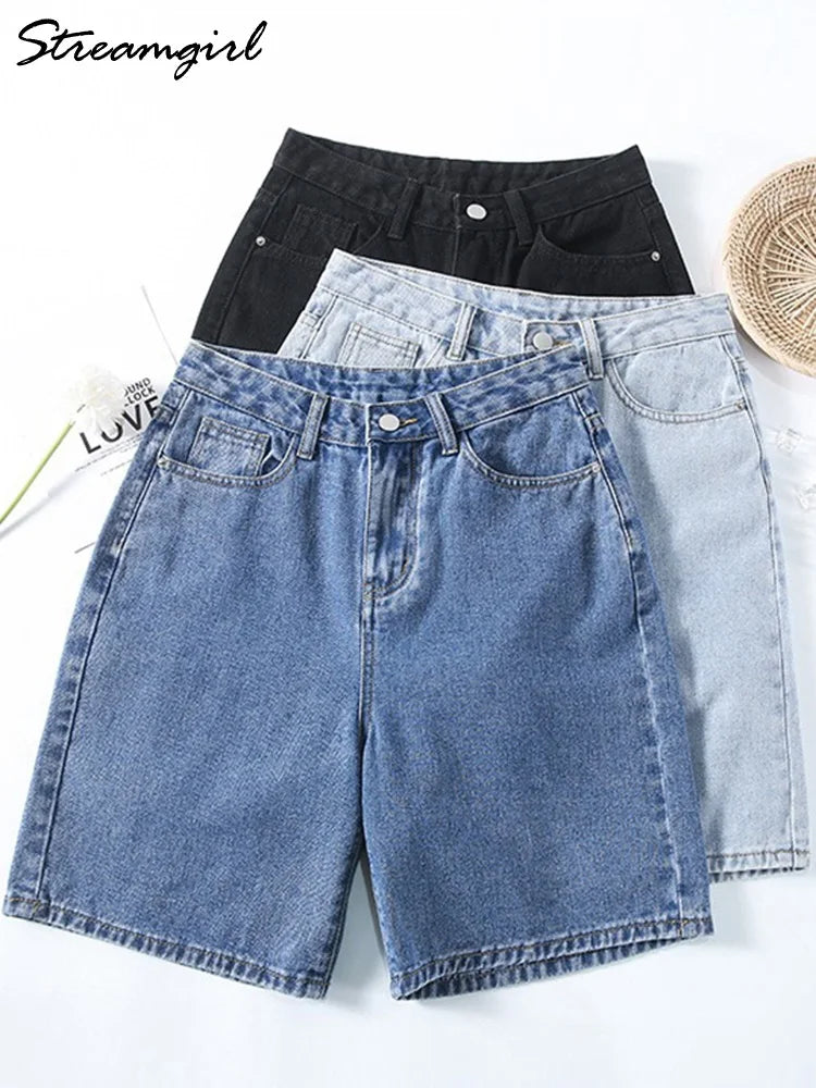 High Waisted Jeans Shorts Vintage Shorts Denim