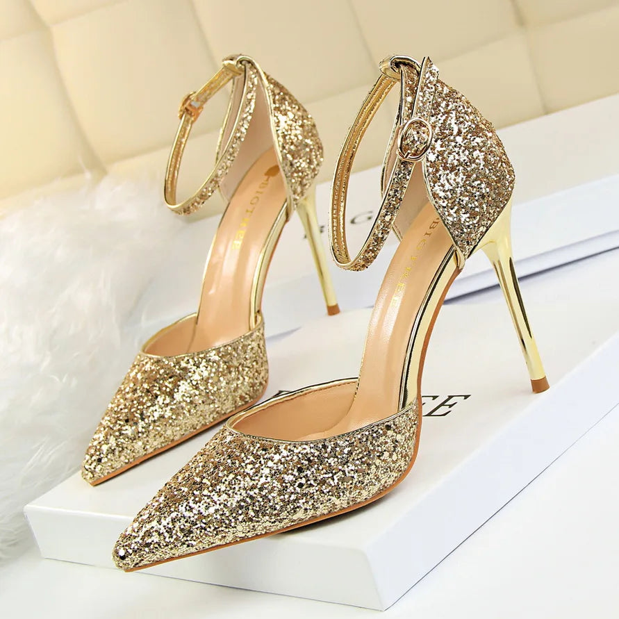 Summer Women High Heels Bling Sandals Bridal Shoes