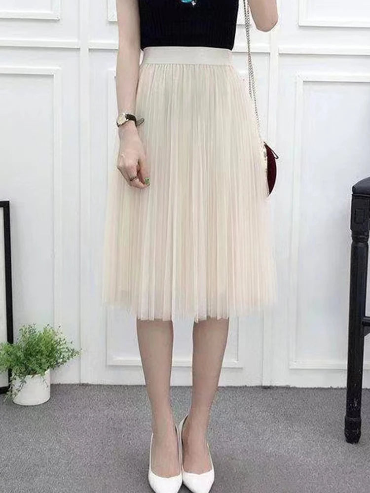 Elegant Women Tulle Skirt  Fashion Mesh A Line