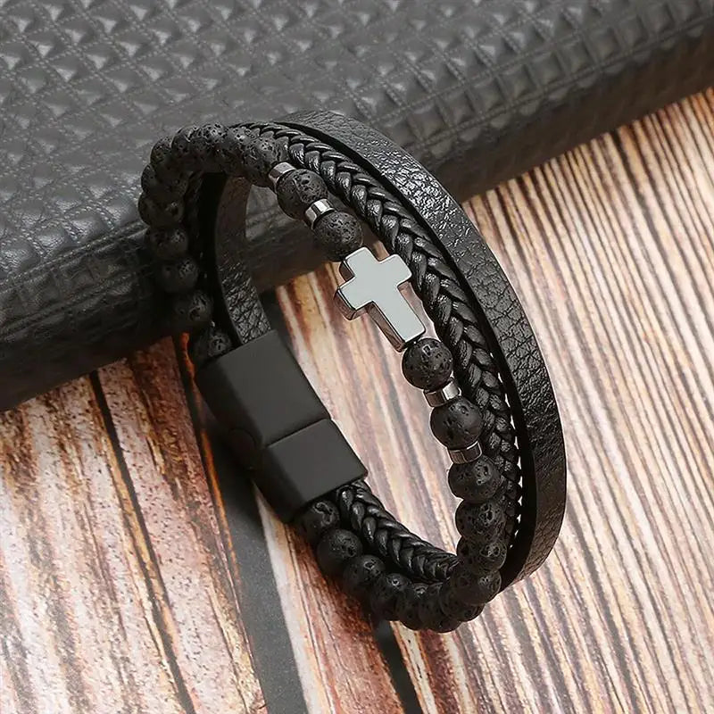 Classic New Leather Bracelet For Men Fashion Jewelry