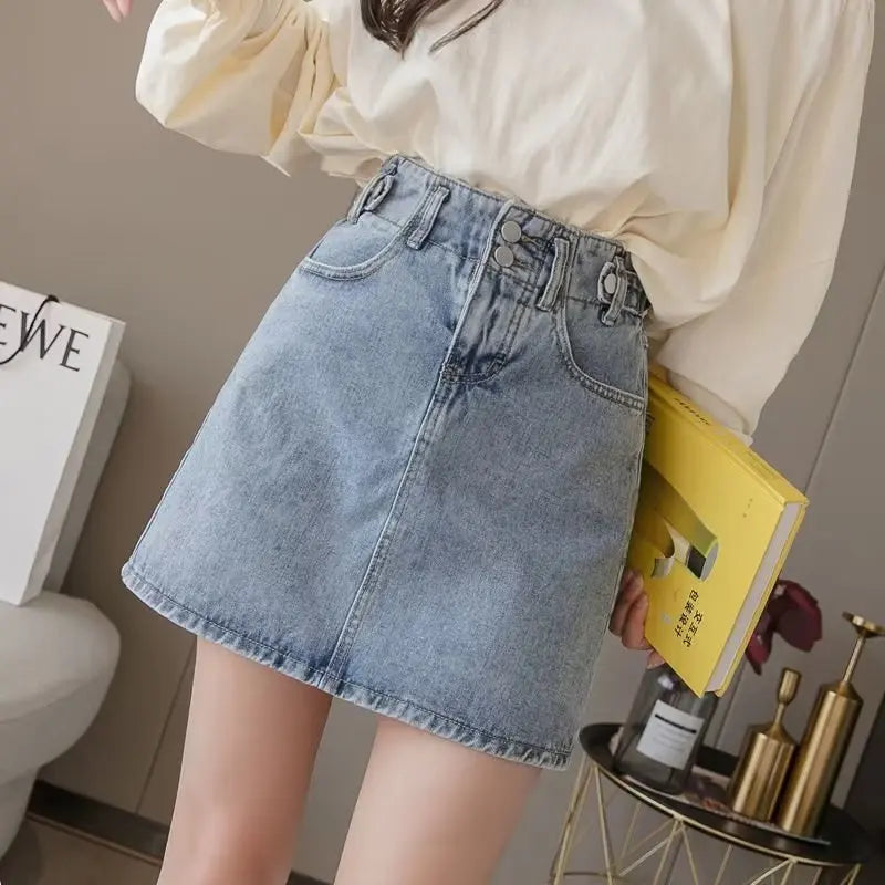 High Waisted Short Mini Denim Skirt Fashion Casual