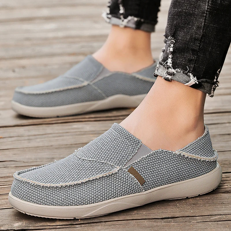 Denim Canvas Men Breathable Casual Shoes Outdoor Non-Slip Sneakers