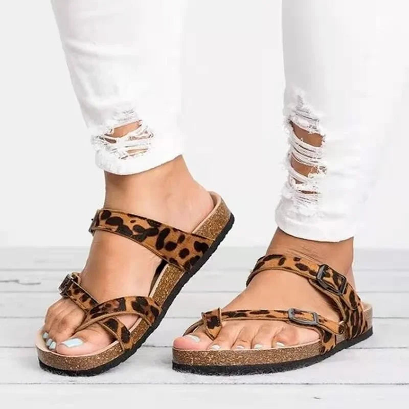 Women Slippers Roman Buckle Flats Gladiator Sandals