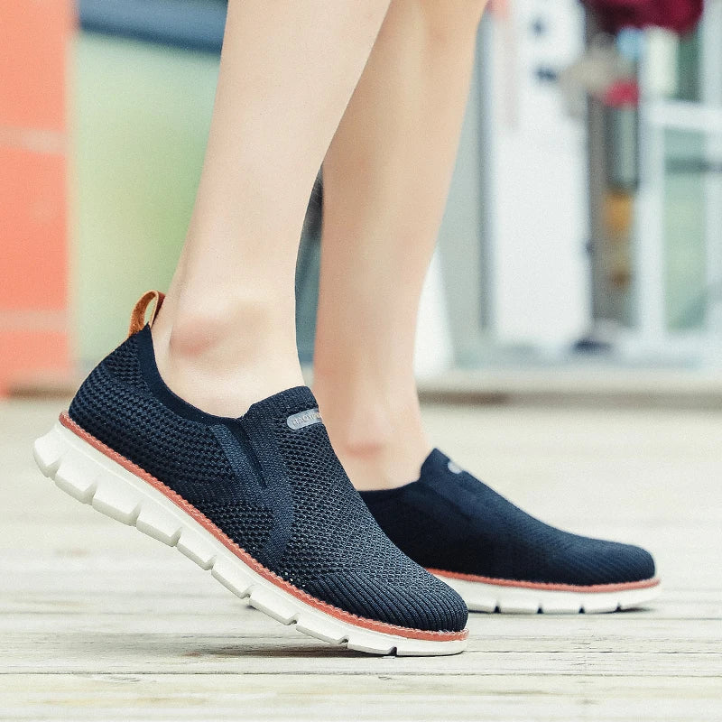 Mesh Shoes Casual Sneakers Breathable Slip-On Walking