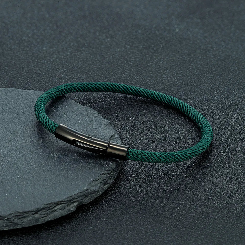 Minimalist Rope Bracelet Couple Stainless Steel