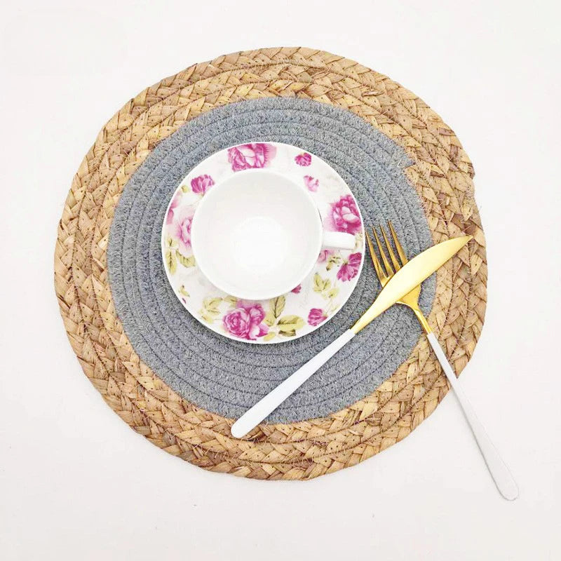 Handmade Boho Placemats Water Straw Woven Style