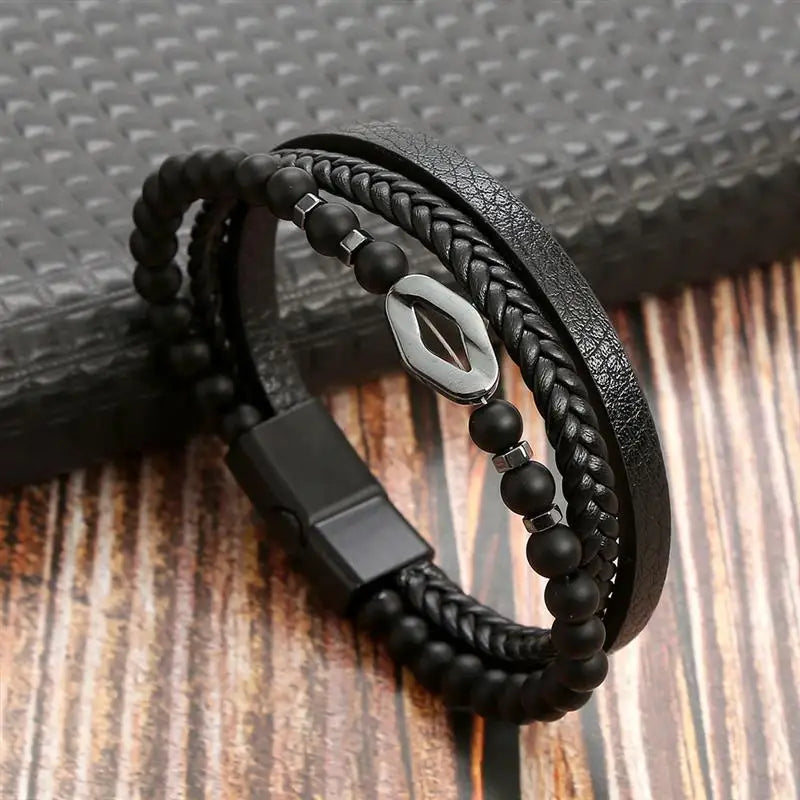 Classic New Leather Bracelet For Men Fashion Jewelry