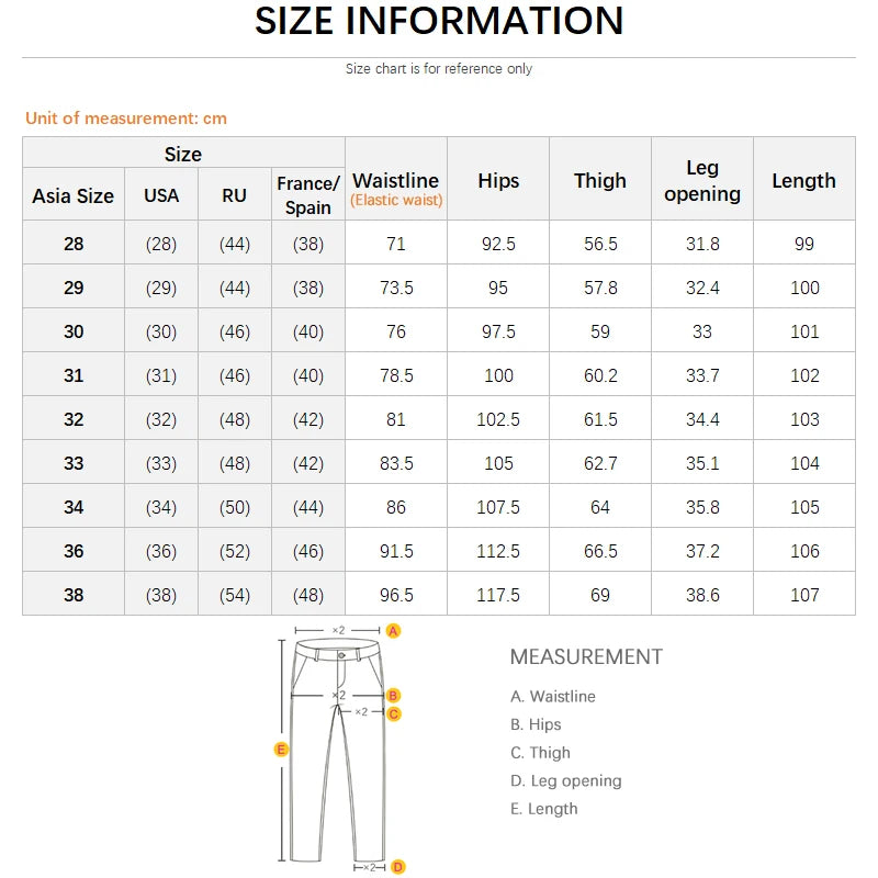 Men's Slim Straight Pants Imitation Denim Elastic Cotton Business Casual