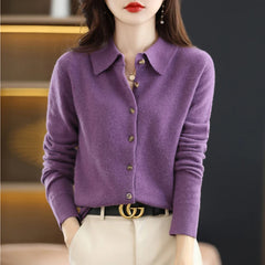 Sweater Knitted Shirt With Loose Long-Sleeved Cardigan