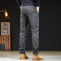 Men's Straight Slim Fit Fleece Casual Pants