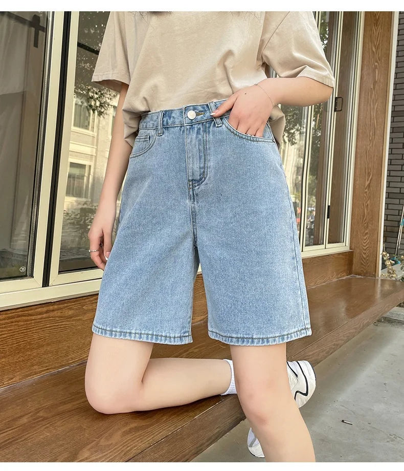 High Waisted Jeans Shorts Vintage Shorts Denim