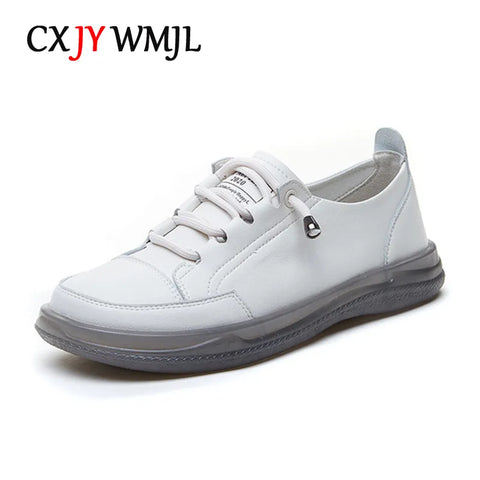 Genuine Leather Women Casual Shoes Plus Size Vulcanized Shoes