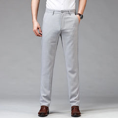 Dress Pants Men Business Office Elastic Trousers