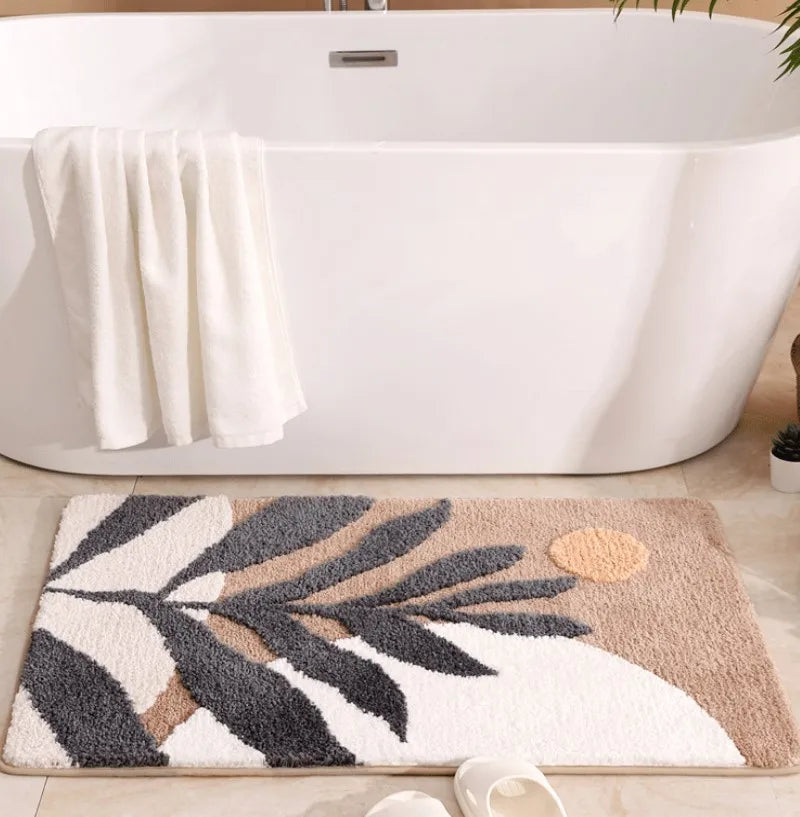 Bath Rugs Microfiber Bathroom Non-Slip Mat Washable