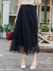 Elegant Women Tulle Skirt  Fashion Mesh A Line