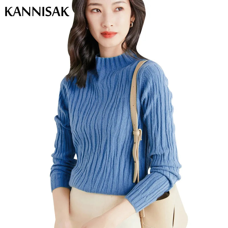 Women Sweater Long Sleeve Pullover Sweater Casual Vintage Basic