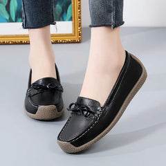 Casual sneakers women shoes genuine leather comfortable slip-on flats