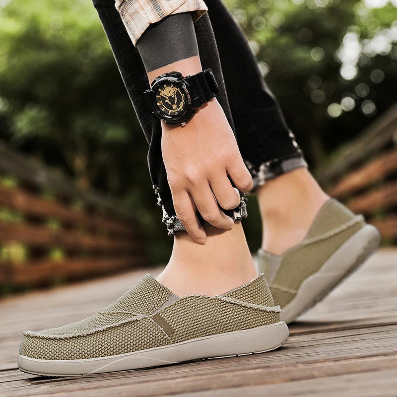 Denim Canvas Men Breathable Casual Shoes Outdoor Non-Slip Sneakers