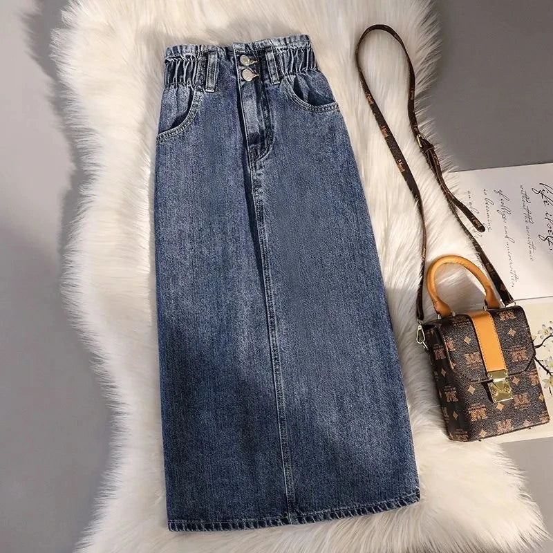 Fashion Denim Skirt Women's Summer High Waist