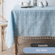 Sky blue tassels