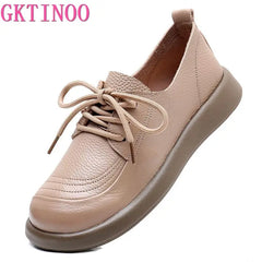 Genuine Cow Leather Loafers Soft Sole Flats Women Shoes