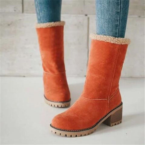 Women Winter Fur Warm Snow Boots wool Ankle Boot Comfortable Shoes Mid Boots