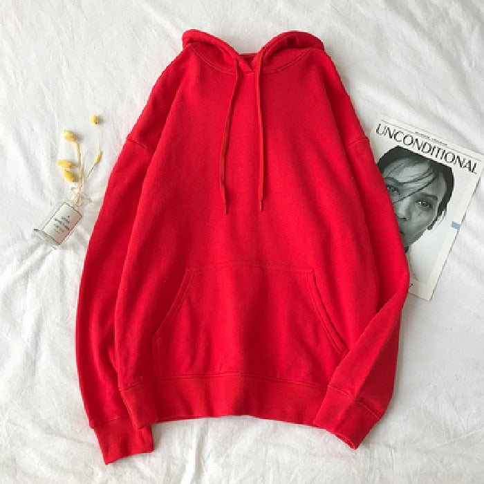 Hoodies Fleece Oversized Pocket Hooded Casual Sweatshirt