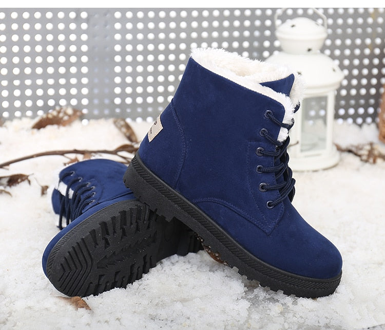 Women Boots Winter Ankle Boots Snow Boots Warm Plush Shoes