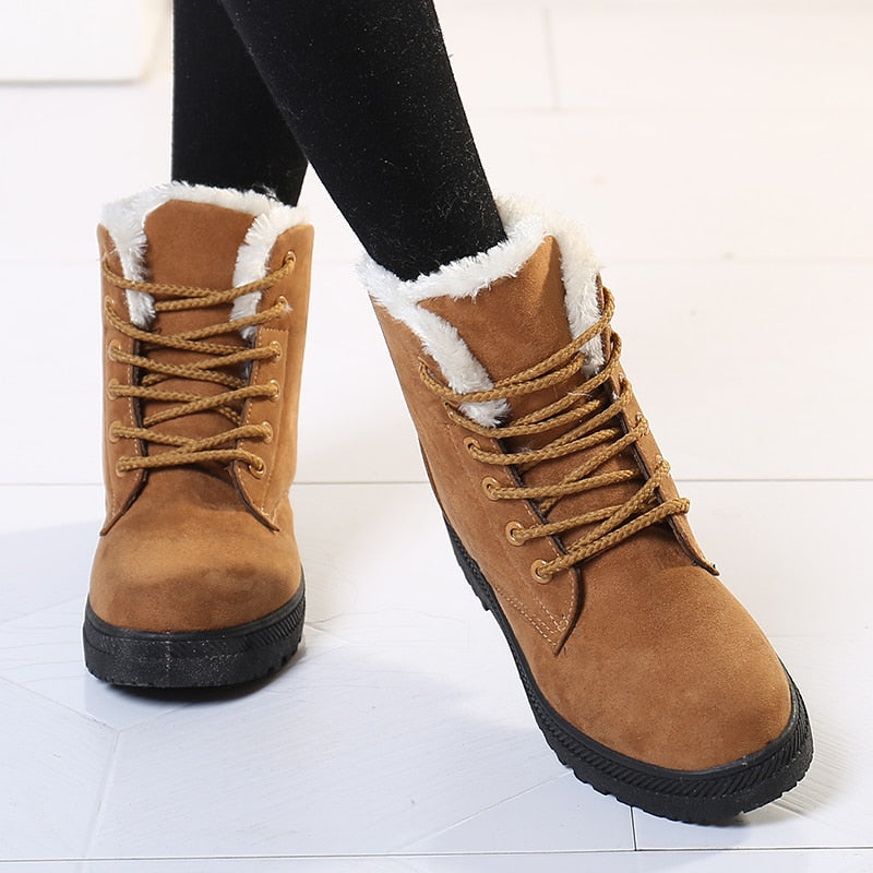 Women Boots Winter Ankle Boots Snow Boots Warm Plush Shoes