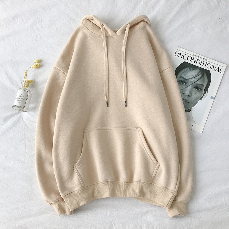 Hoodies Fleece Oversized Pocket Hooded Casual Sweatshirt