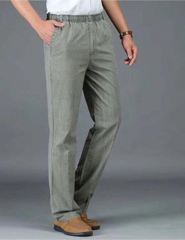 Men Business Pants Pockets Soft Comfortable Trousers