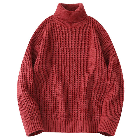 Knitted Sweater Men Casual Jumper Male Fashion Turtleneck Sweaters