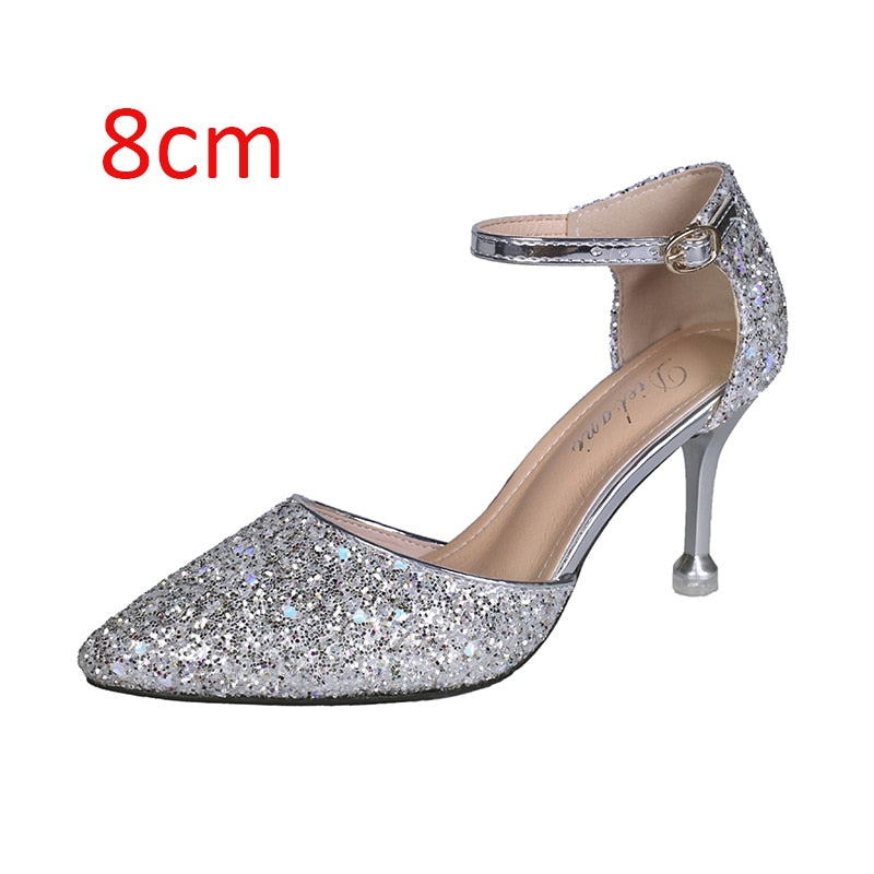 pumps high heels women shoes bling pumps toe heels