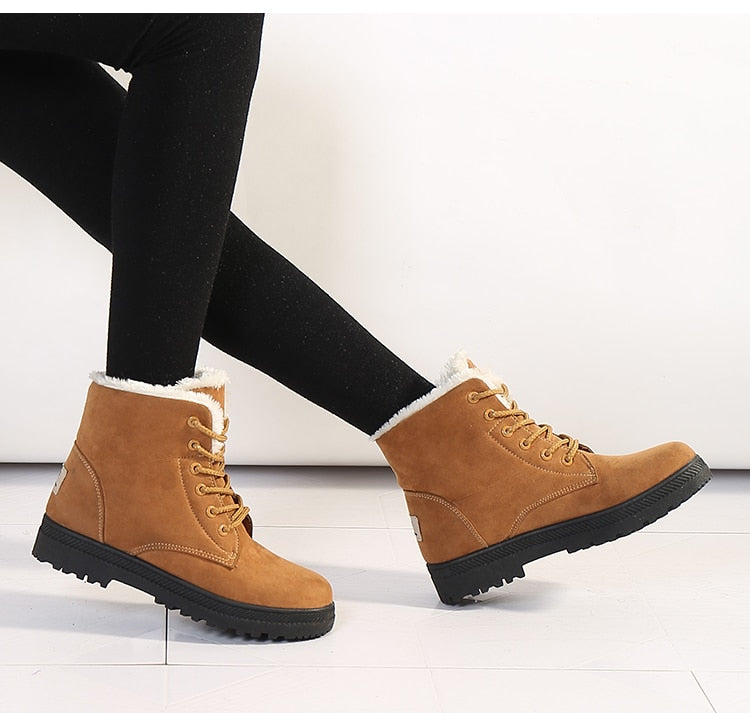 Women Boots Winter Ankle Boots Snow Boots Warm Plush Shoes